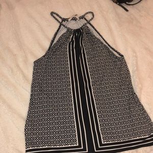 Black and white halter